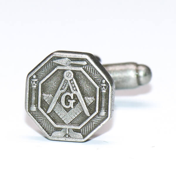 masonic silver cufflinks