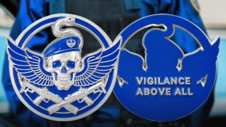 Police Skull Challenge Coin