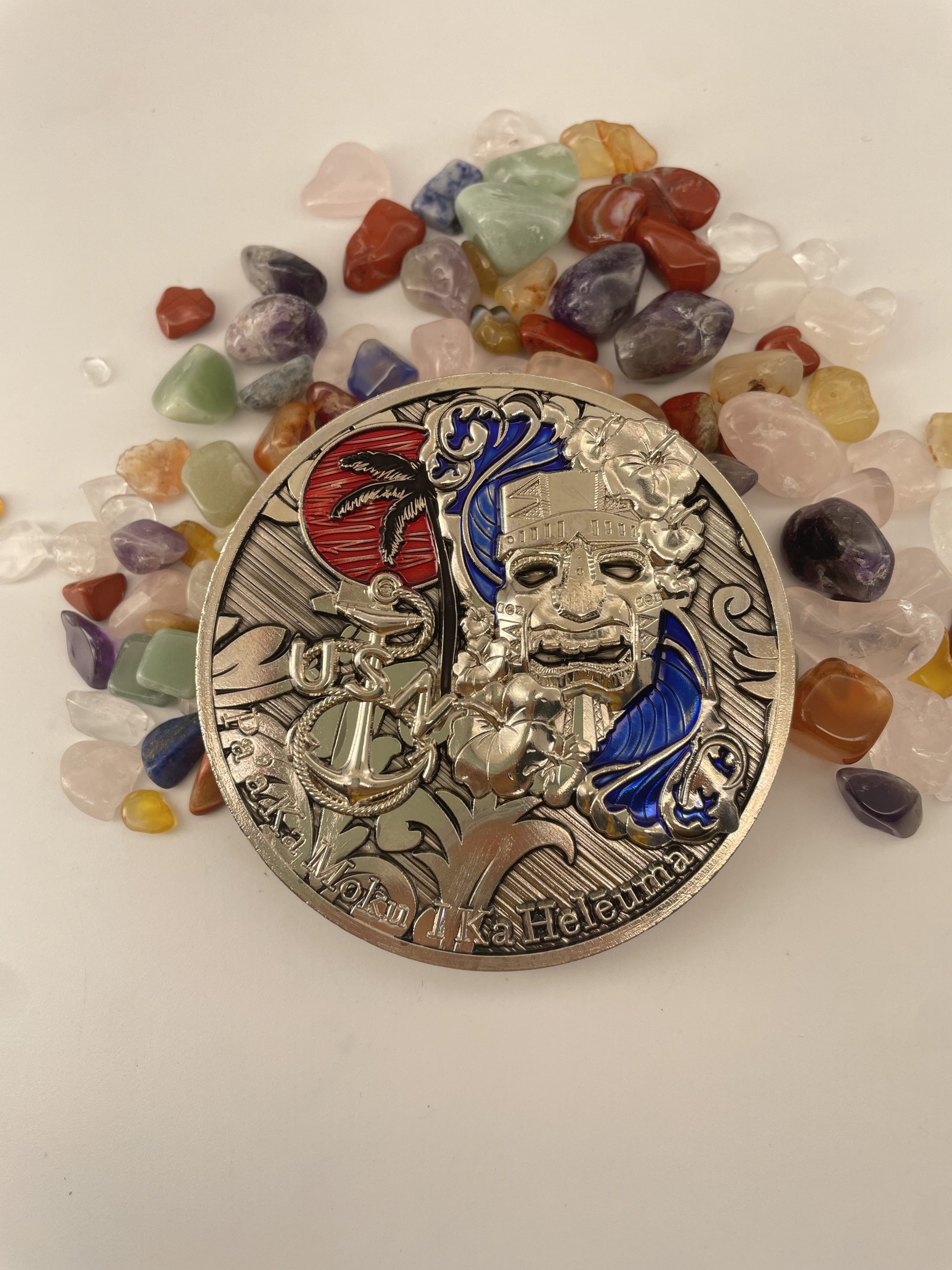 Shinny Silver 3D Chief Challenge Coin