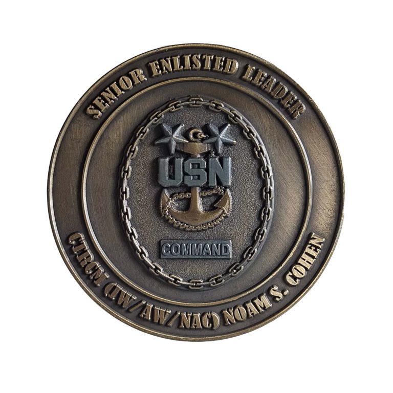 custom military challenge coin with gold plating