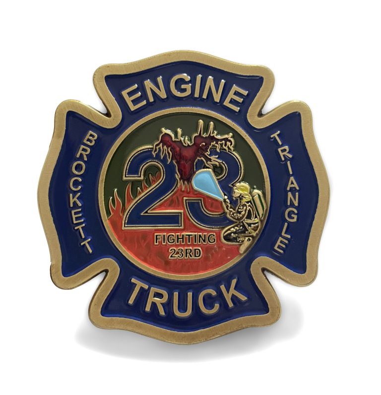 custom fire department coins with logo