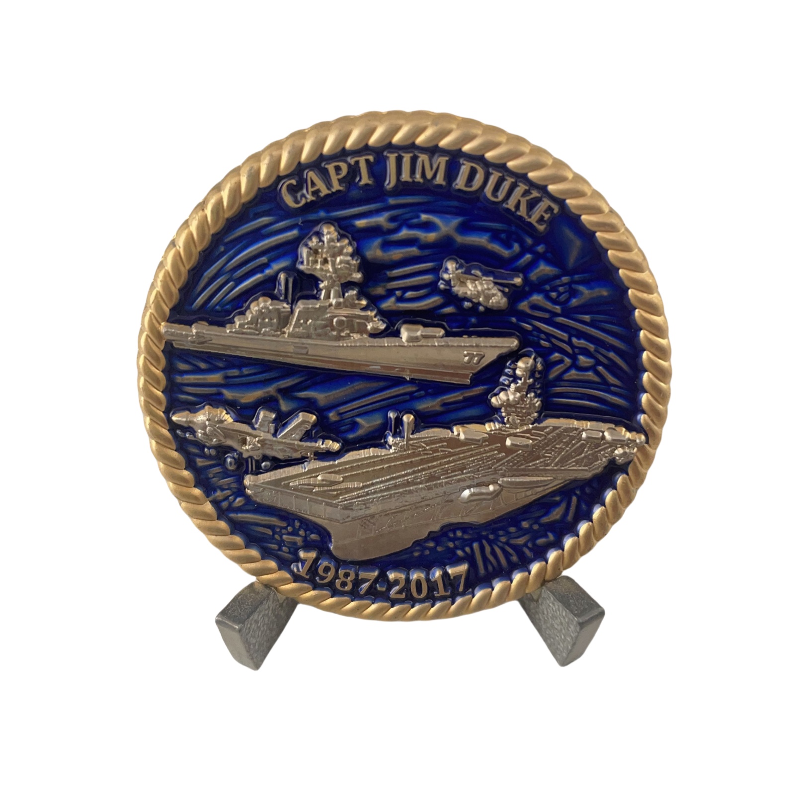 Awesome 2 Navy USN Military Jim Duke Celebrating 30 Years Challenge Coin (4)