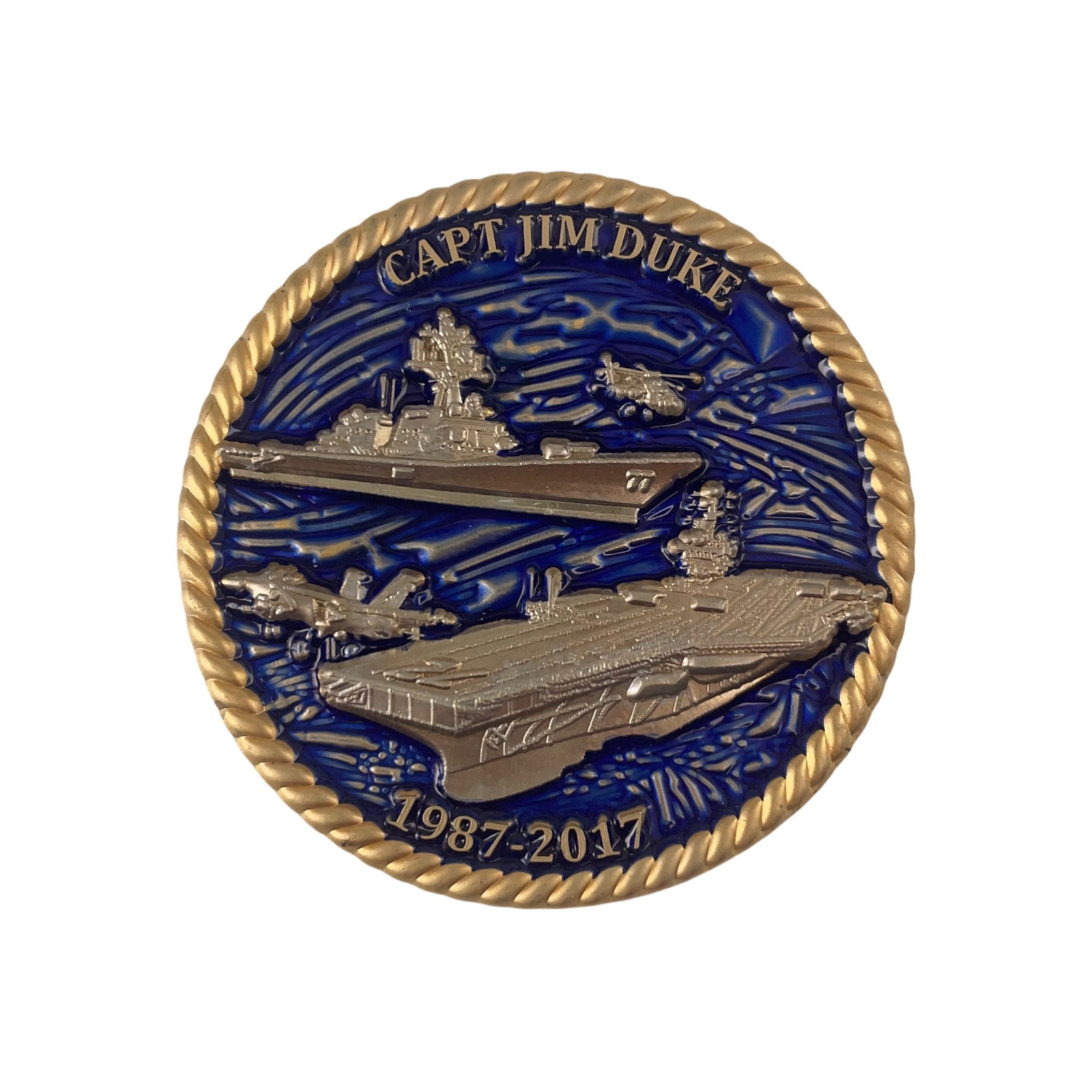 Awesome 2 Navy USN Military Jim Duke Celebrating 30 Years Challenge Coin (6)