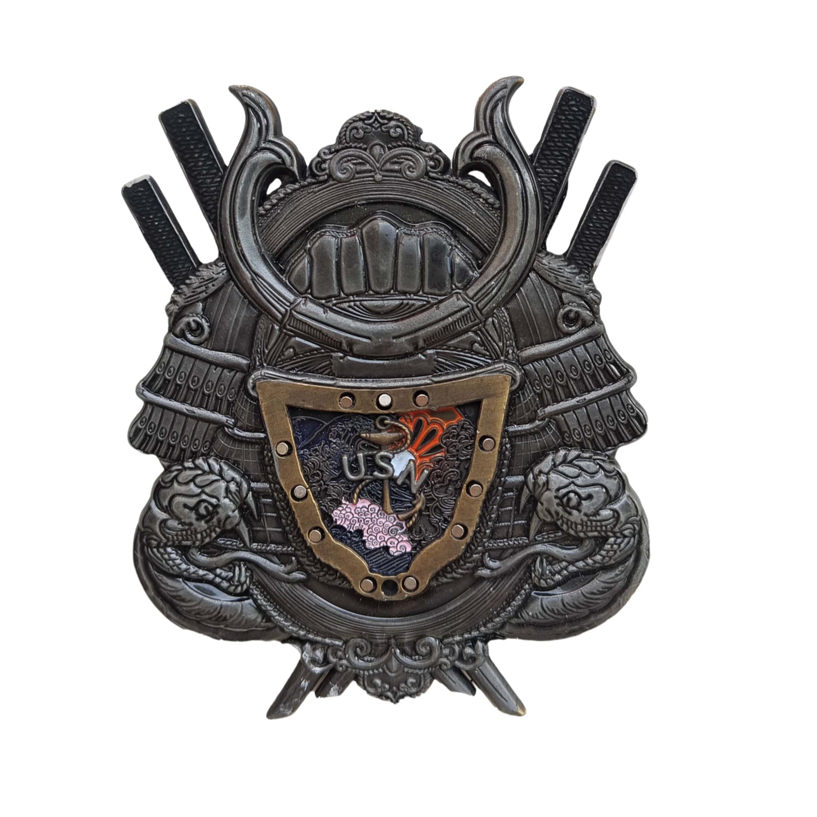 Awesome 3.5 USN Navy Unit Chief's Mess Challenge Coin (3)