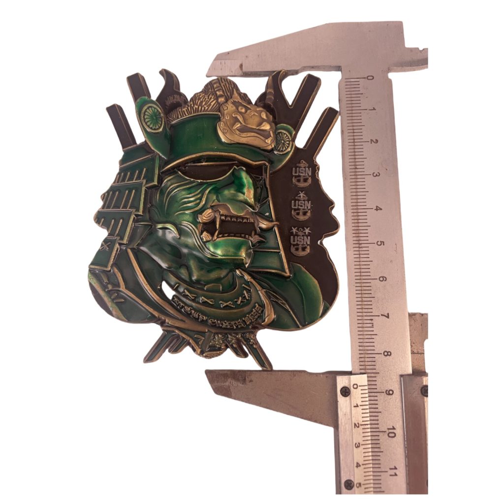 Awesome 3.5 USN Navy Unit Chief's Mess Challenge Coin height
