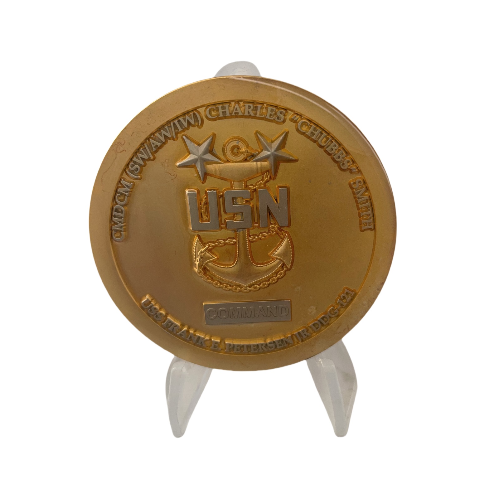 The Marine Corps USS Frank E.Petersen JR. DDG-121 First African American Aviator Lieutenant General Chief Military Challenge Coin (3)
