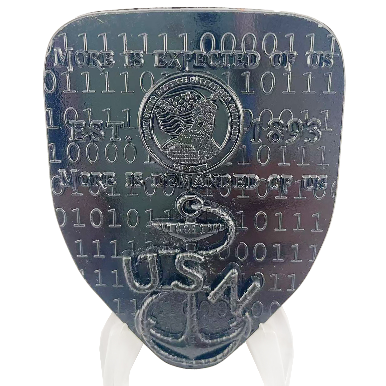 Navy Chief Petty Officer 1893 commemorative challenge coin in antique silver finish