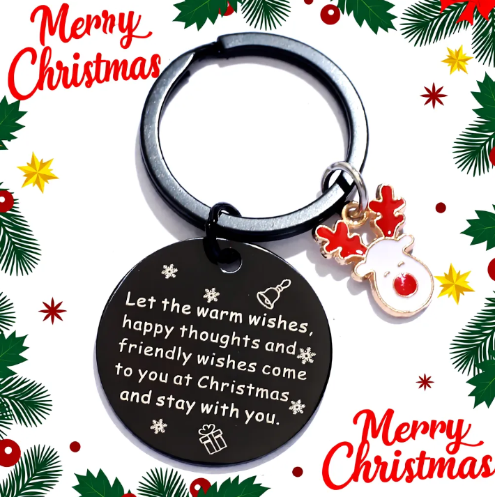 Promotional Christmas keychain for business giveaways