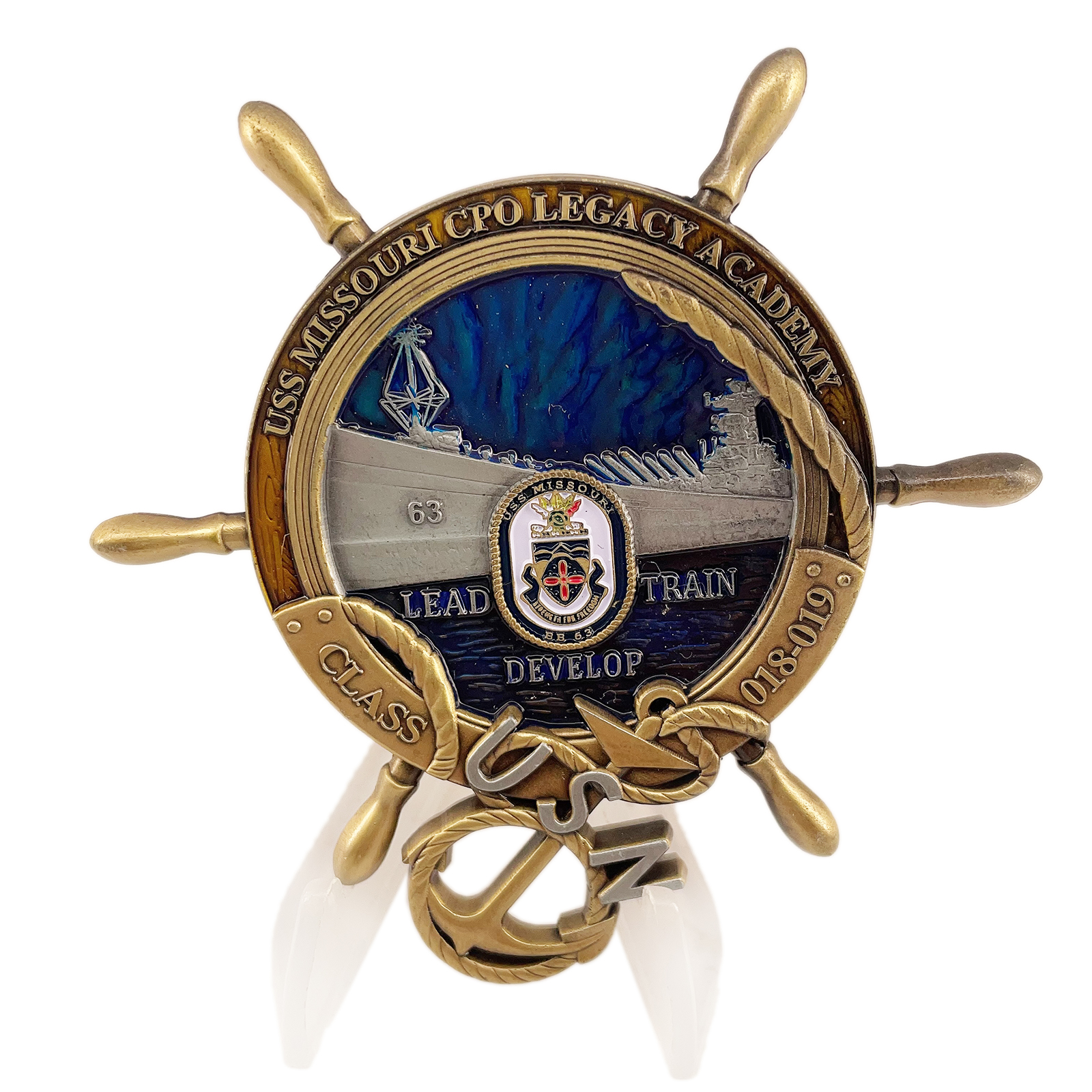 USS Missouri CPO Legacy Acadeny Challenge Coin
