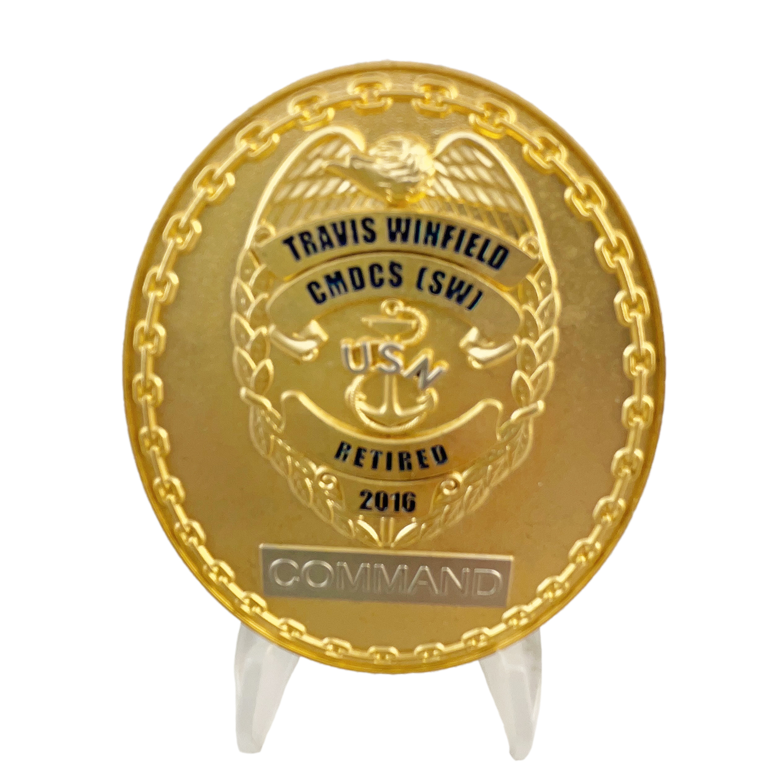 USN Petty Officer Retirement Challenge Coin