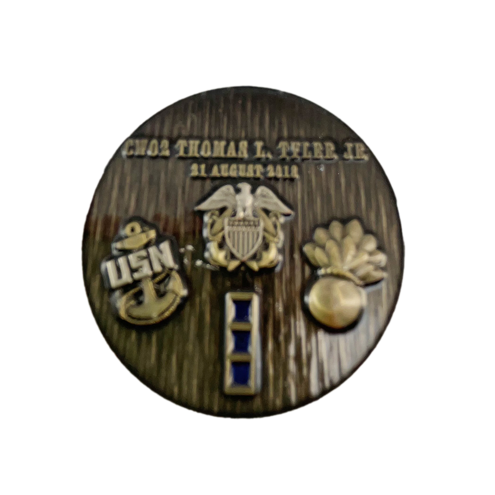 USN CW02 Thomas L. Tyler JR Challenge Coin
