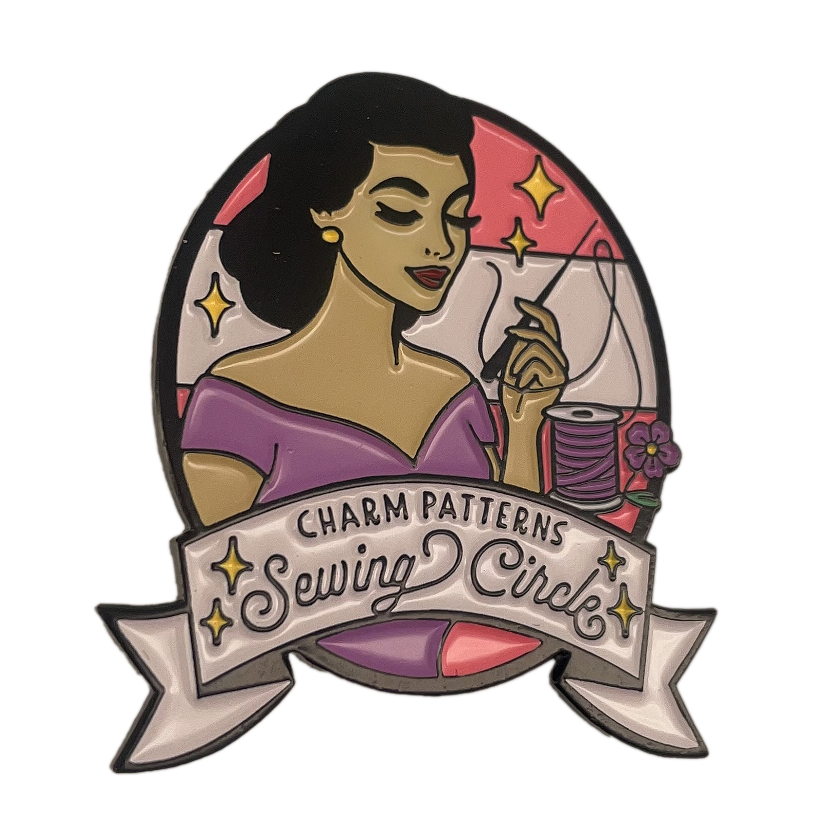 Charm Patterns Lapel Pin