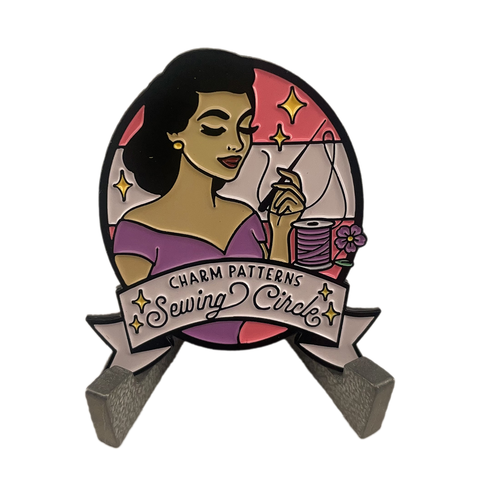 Charm Patterns Lapel Pin