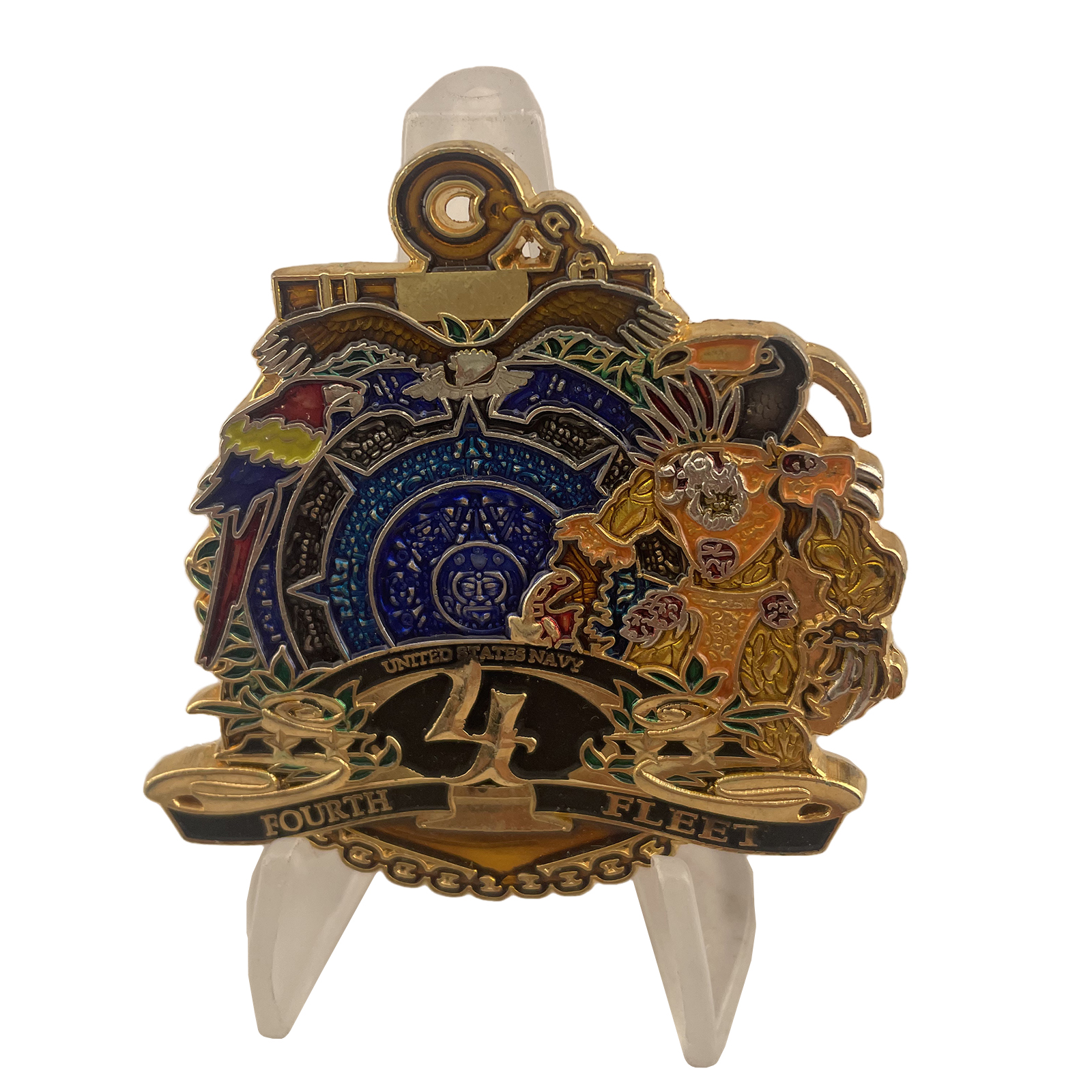 USN Fourth Fleet Challenge Coin