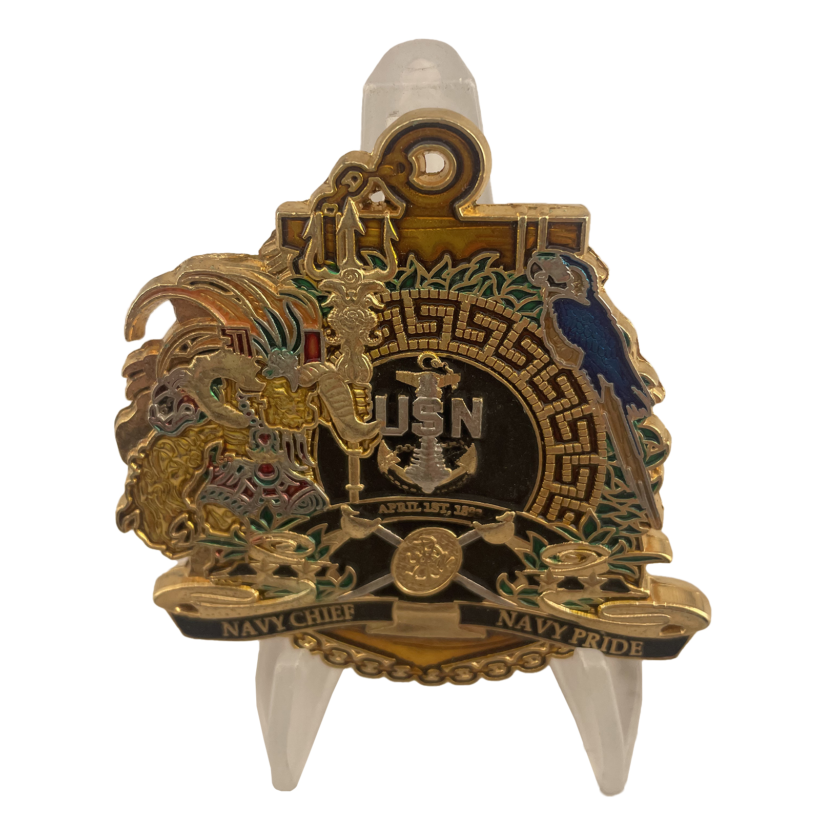 USN Fourth Fleet Challenge Coin