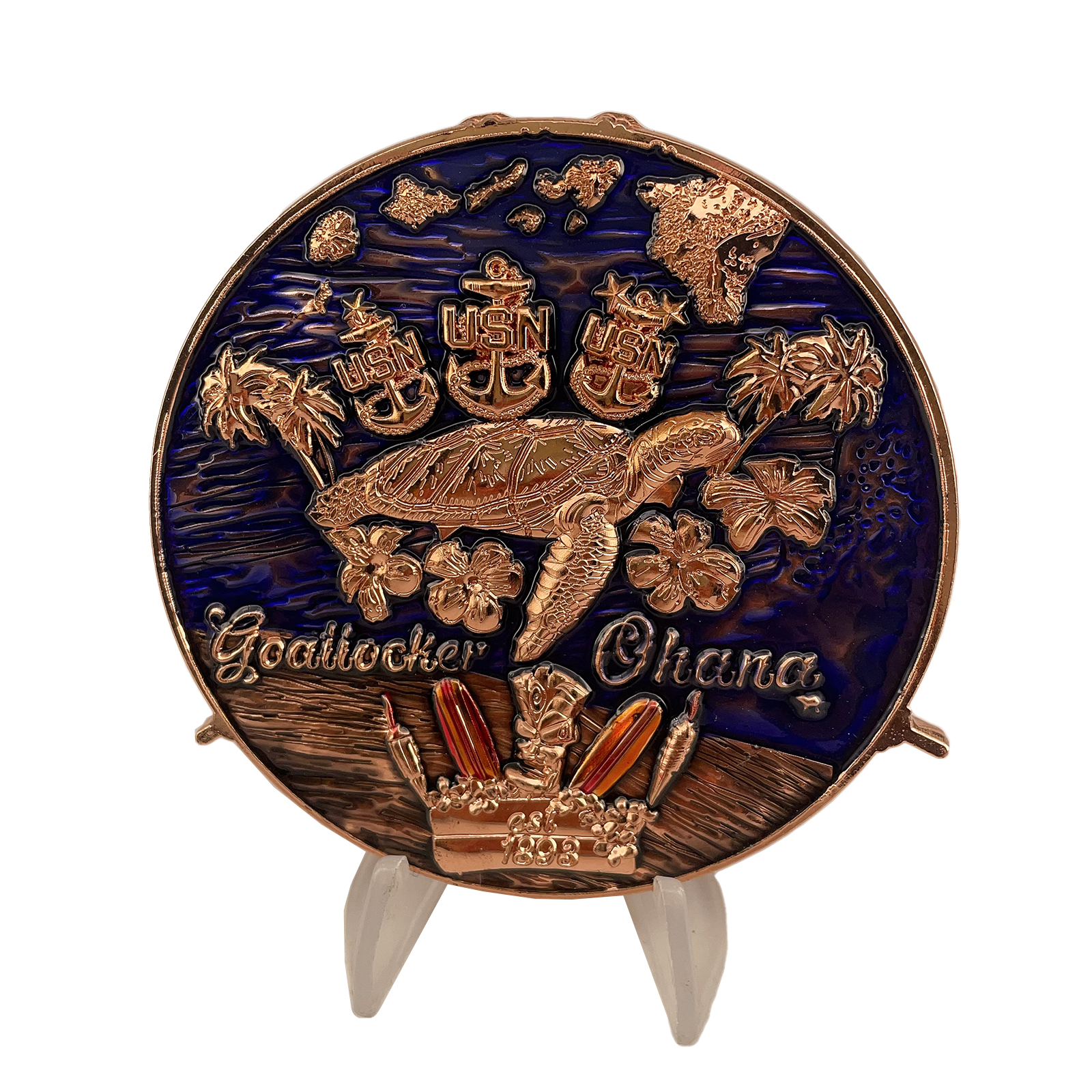 USN Ohana Chiefs Porthole CPO Challenge Coin