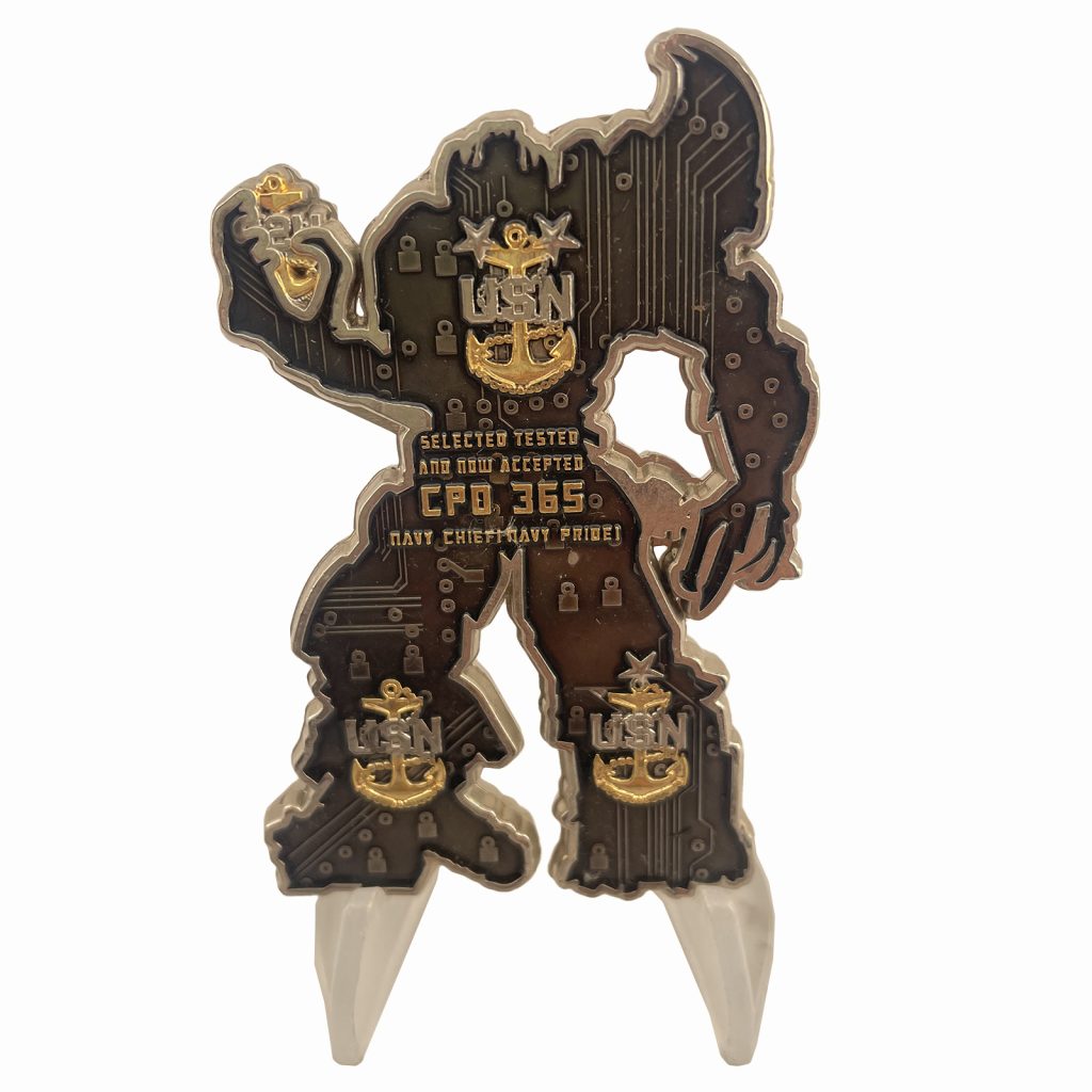 USN Chief Petty Officer Mech Challenge Coin