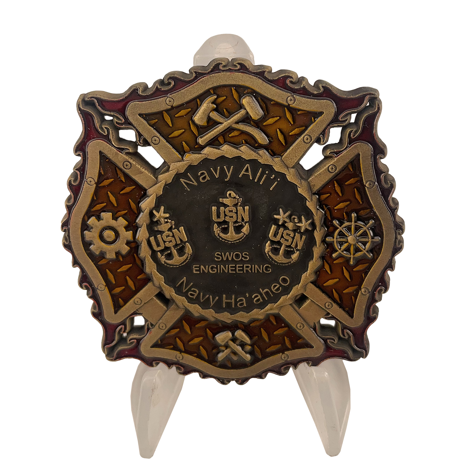 USN Surface Warfare USN SWOS Command Challenge Coin