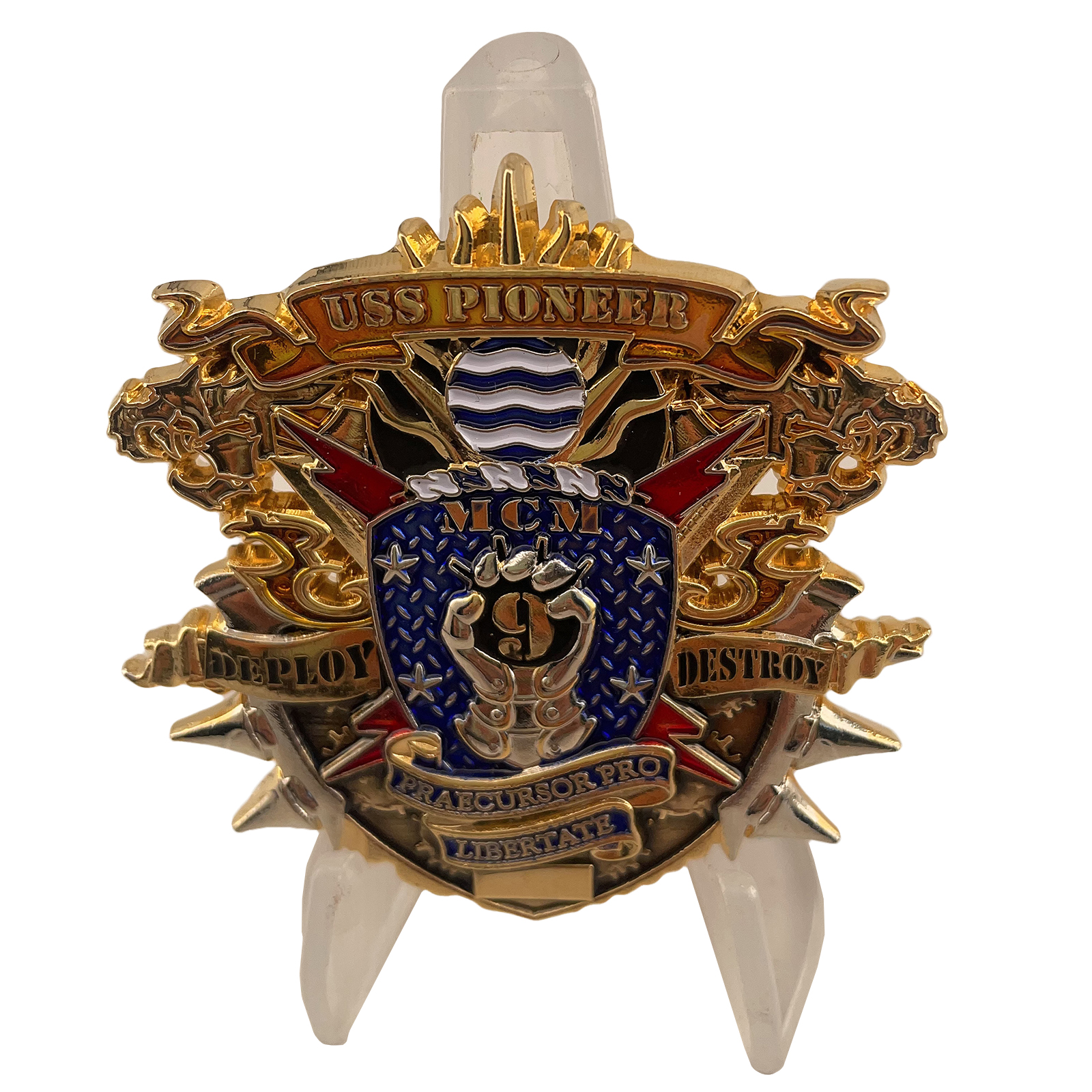 USN USS Pioneer MCM-9 Challenge Coin