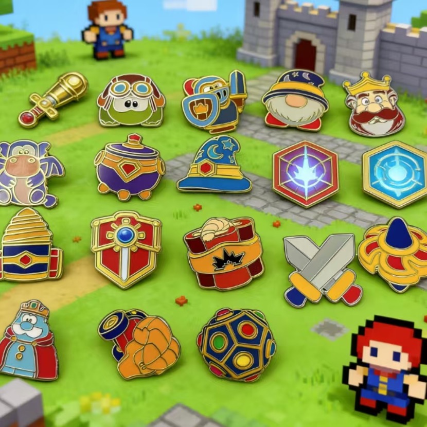 cartoon art style pins