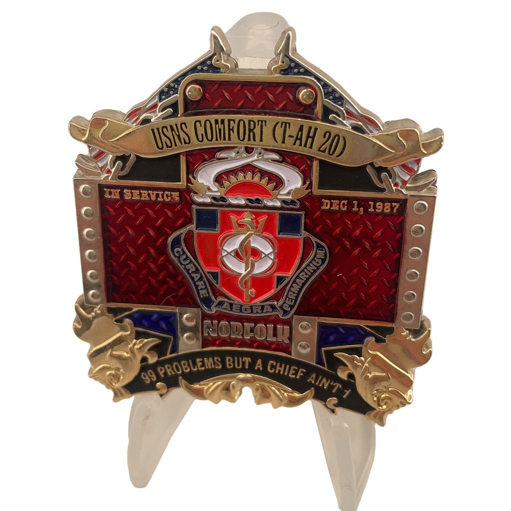 USNS Comfort T-AH 20 Chief's Mess Challenge Coin