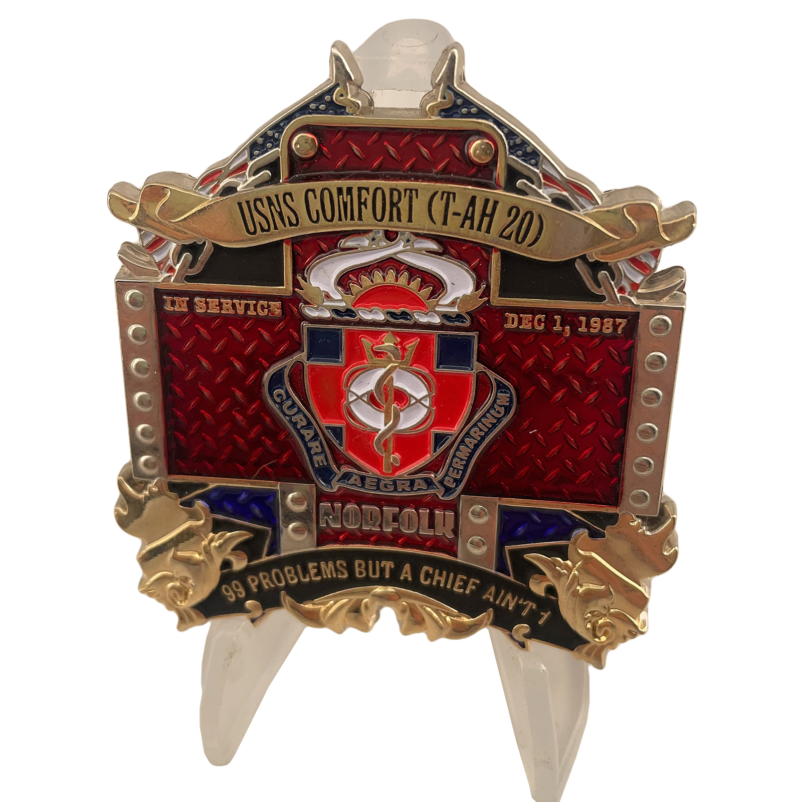 USNS Comfort T-AH 20 Chief's Mess Challenge Coin