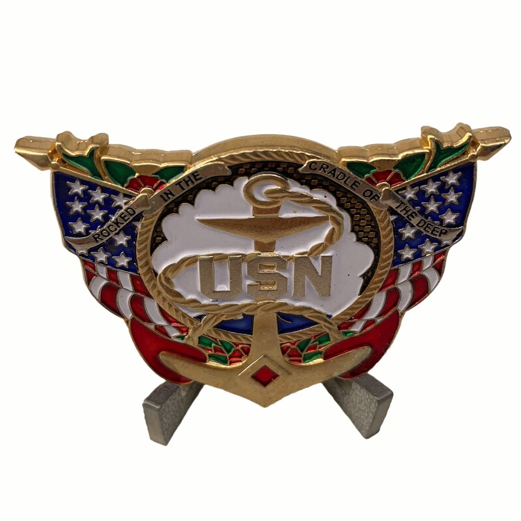 USN HSC-3 CPO MESS Hard Enamel Coin