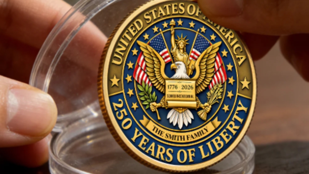 1776–2026 Semiquincentennial challenge coins