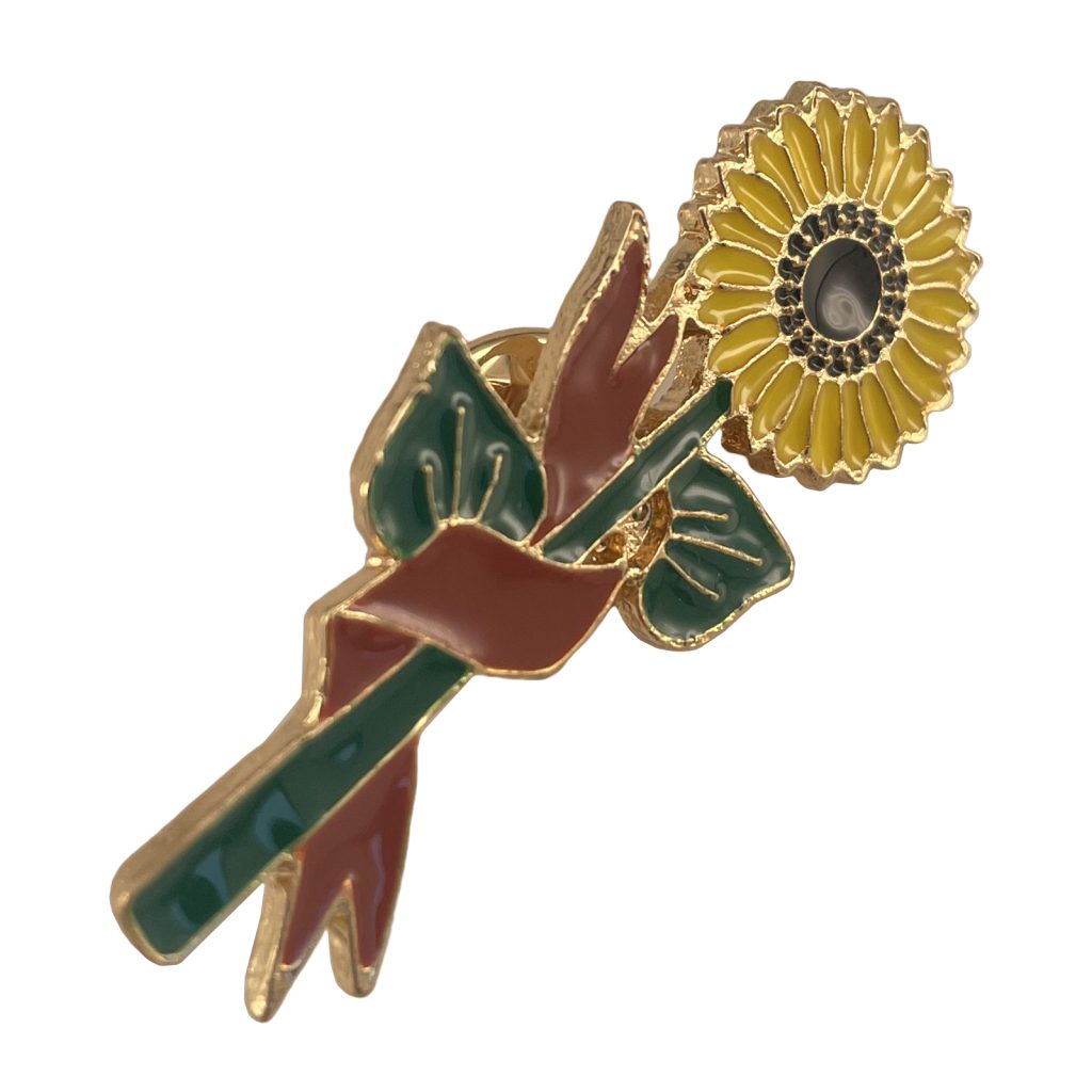 Sunflower Metal Pin
