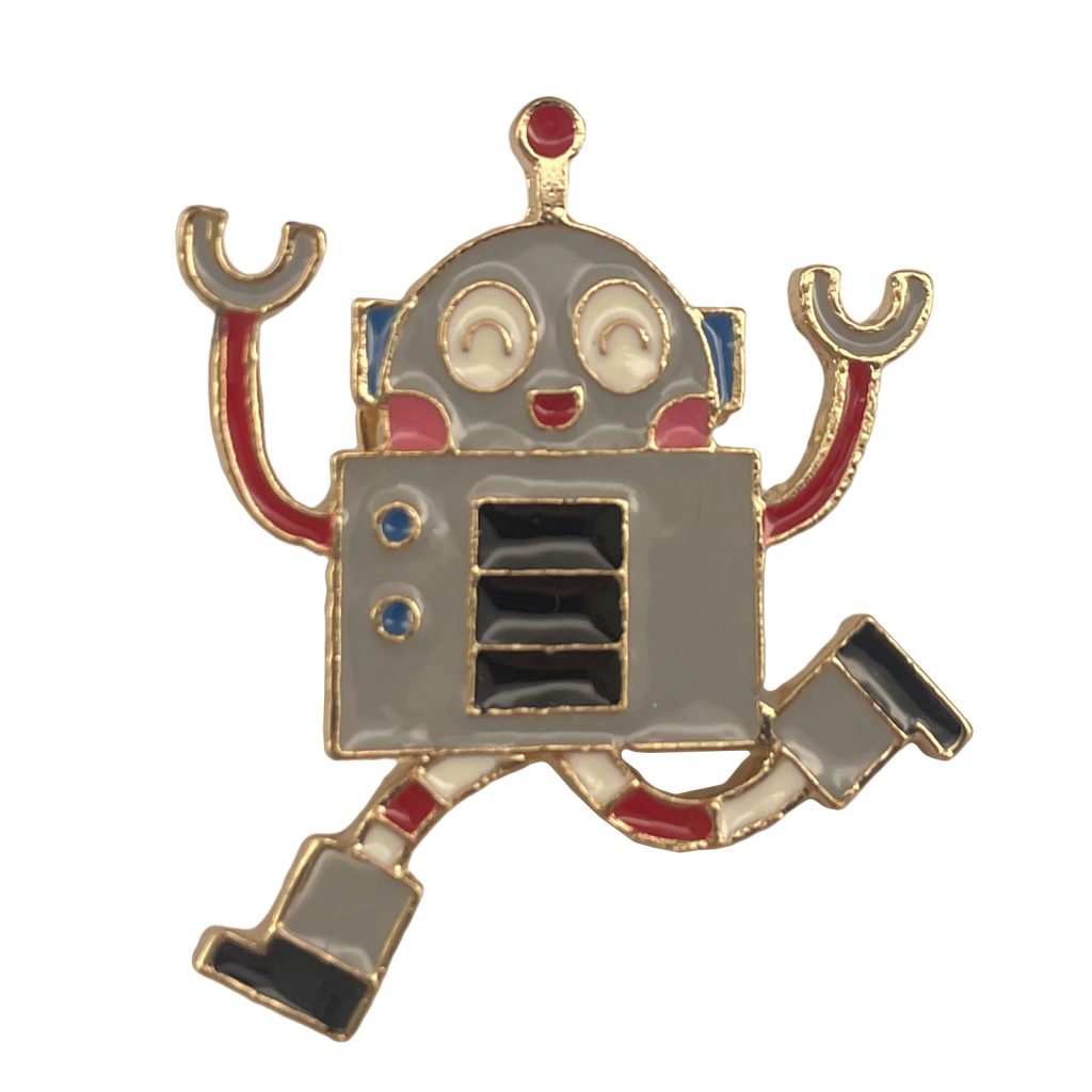 Robot Metal Brooch