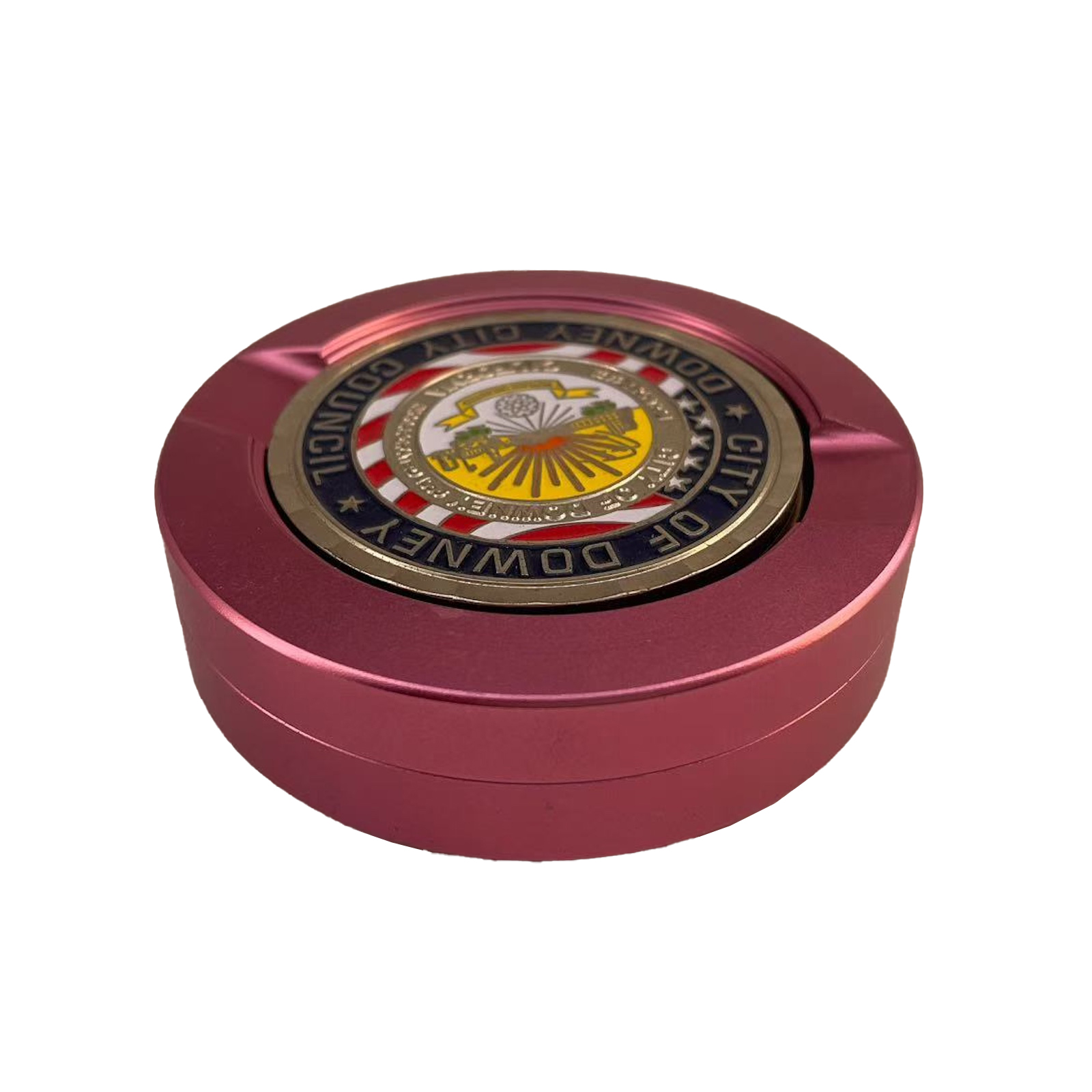 Downey City Council Challenge Coin Metal Storage Box