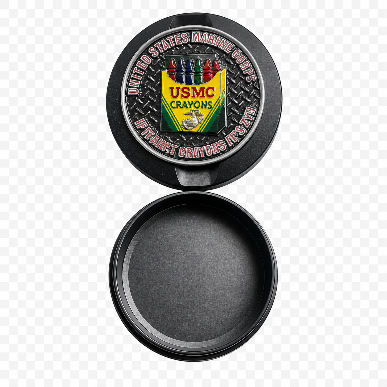 USMC Challenge Coin Metal Storage Box