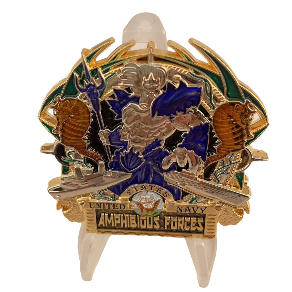 Amphibious Forces Poseidon Challenge Coin