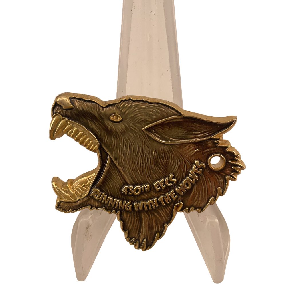 US Air Force 430th EECS "Wolf Head" Challenge Coin