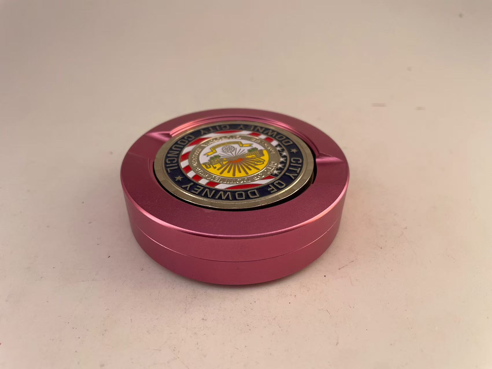 Downey City Council Challenge Coin Metal Storage Box