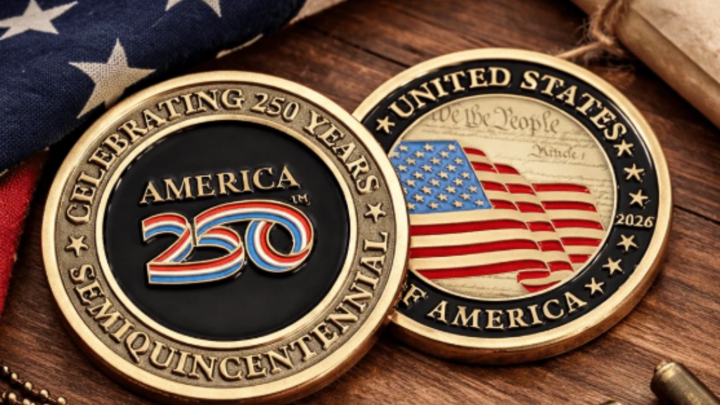 1776–2026 Semiquincentennial challenge coins