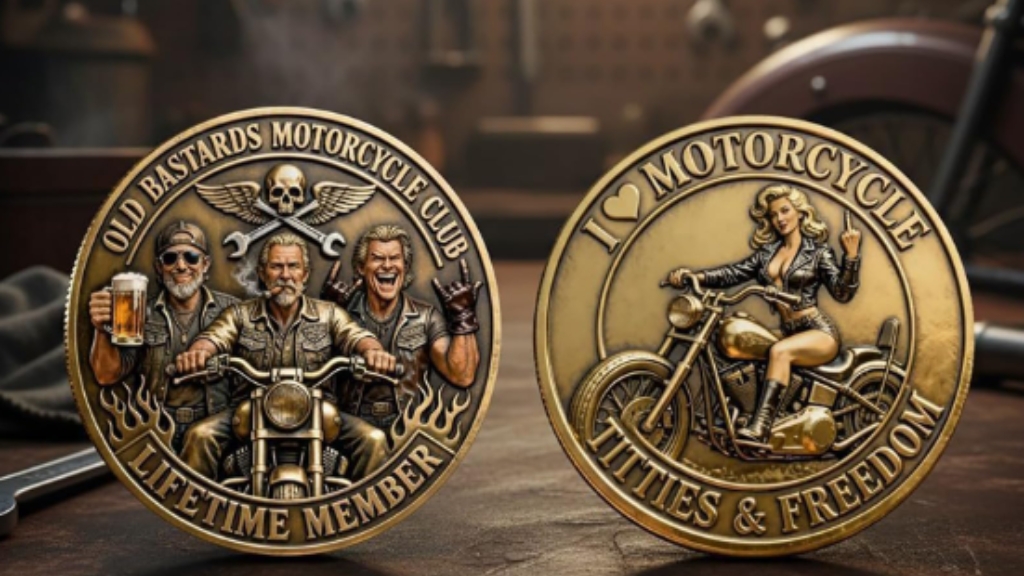 Motorcycle Club Challenge Coins