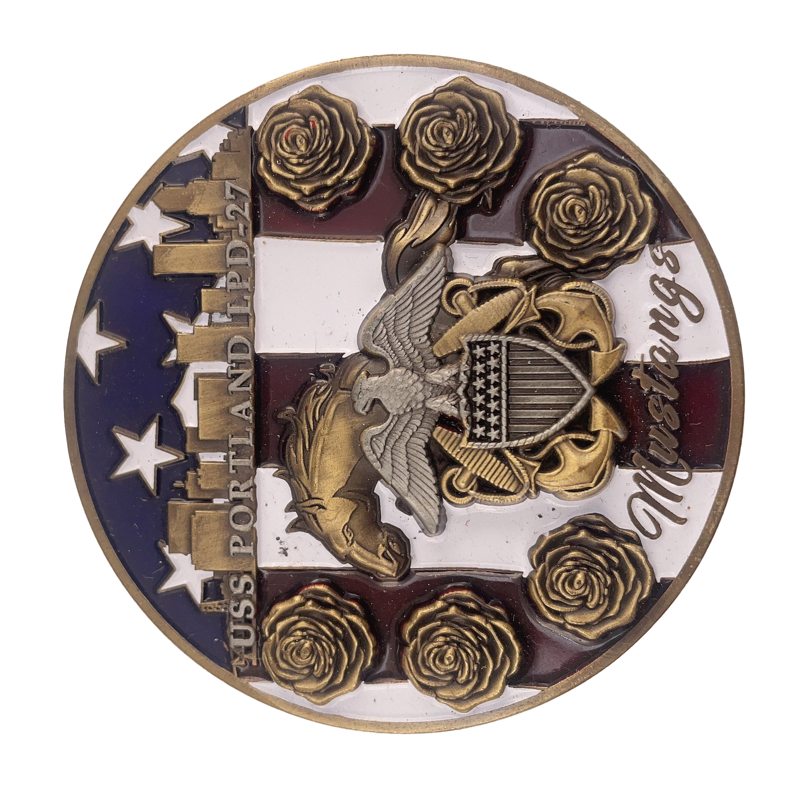 USS Portland Custom Challeng Coin