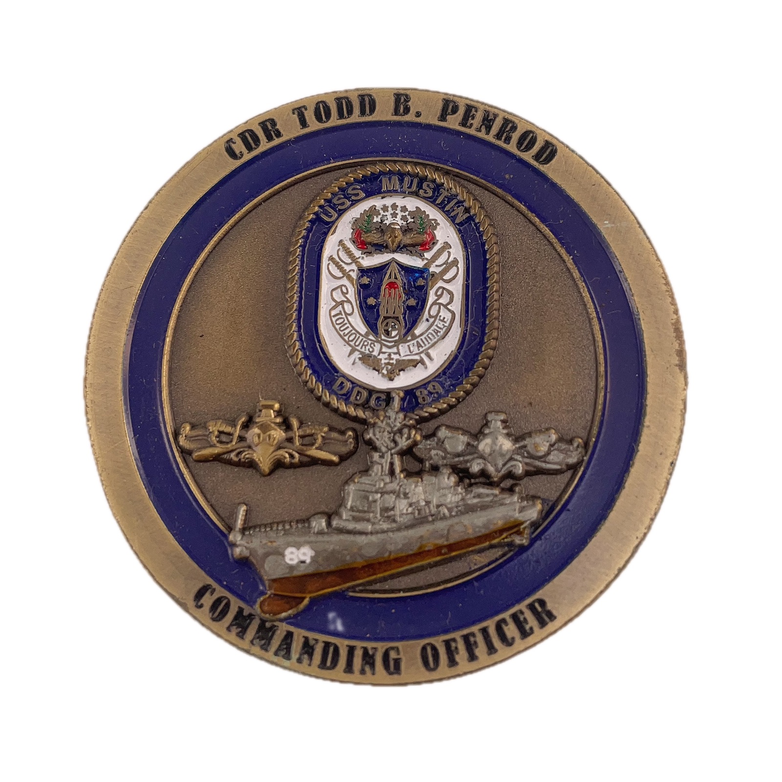 USS Mustin Challenge Coin