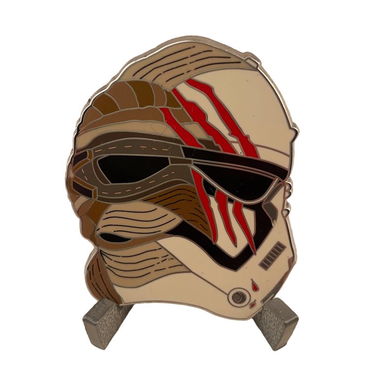 Battle-Damaged Helmet Lapel Pin