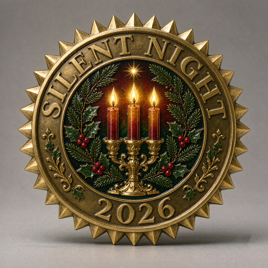 Silent Night 2026 Christmas Badge