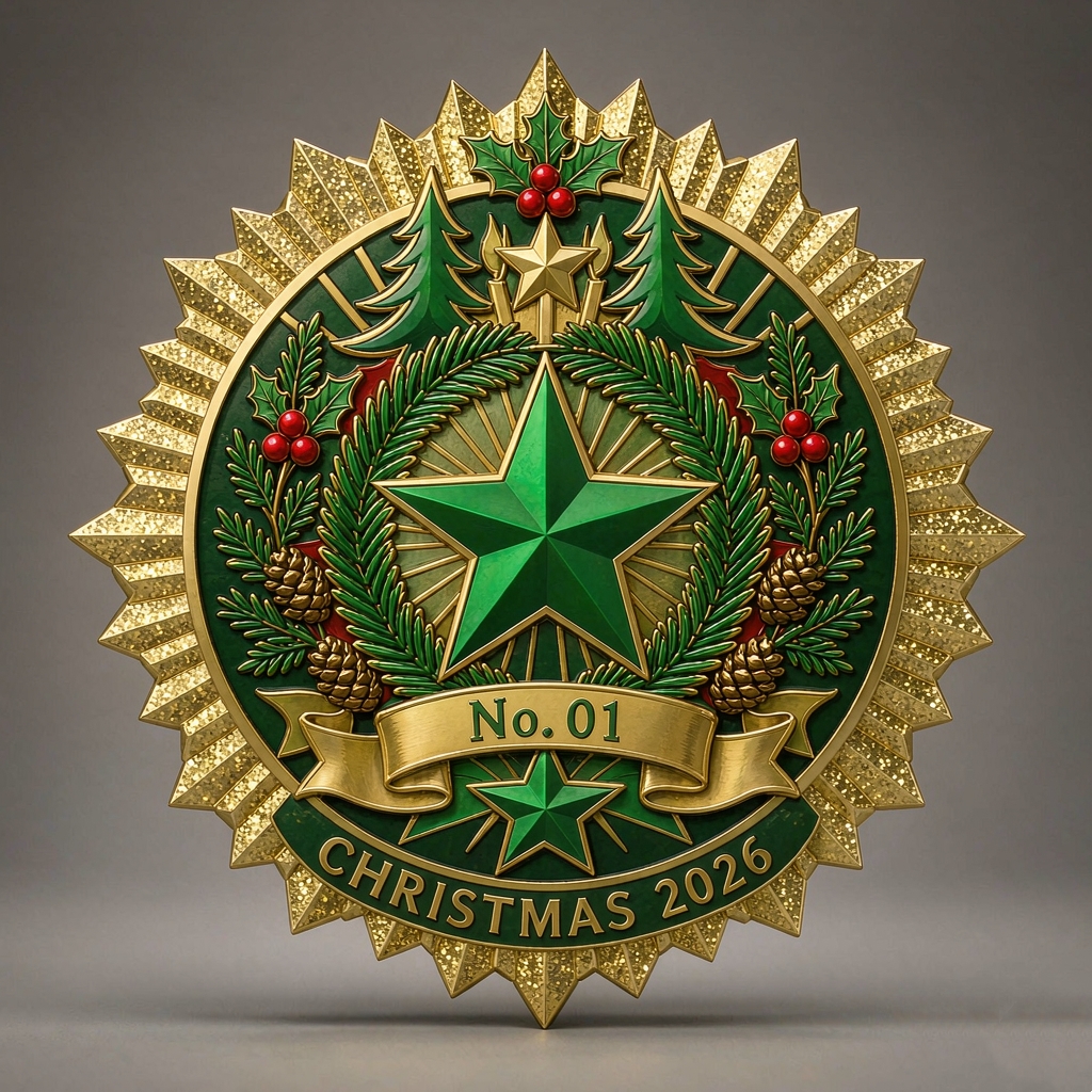 Silent Night 2026 Christmas Badge