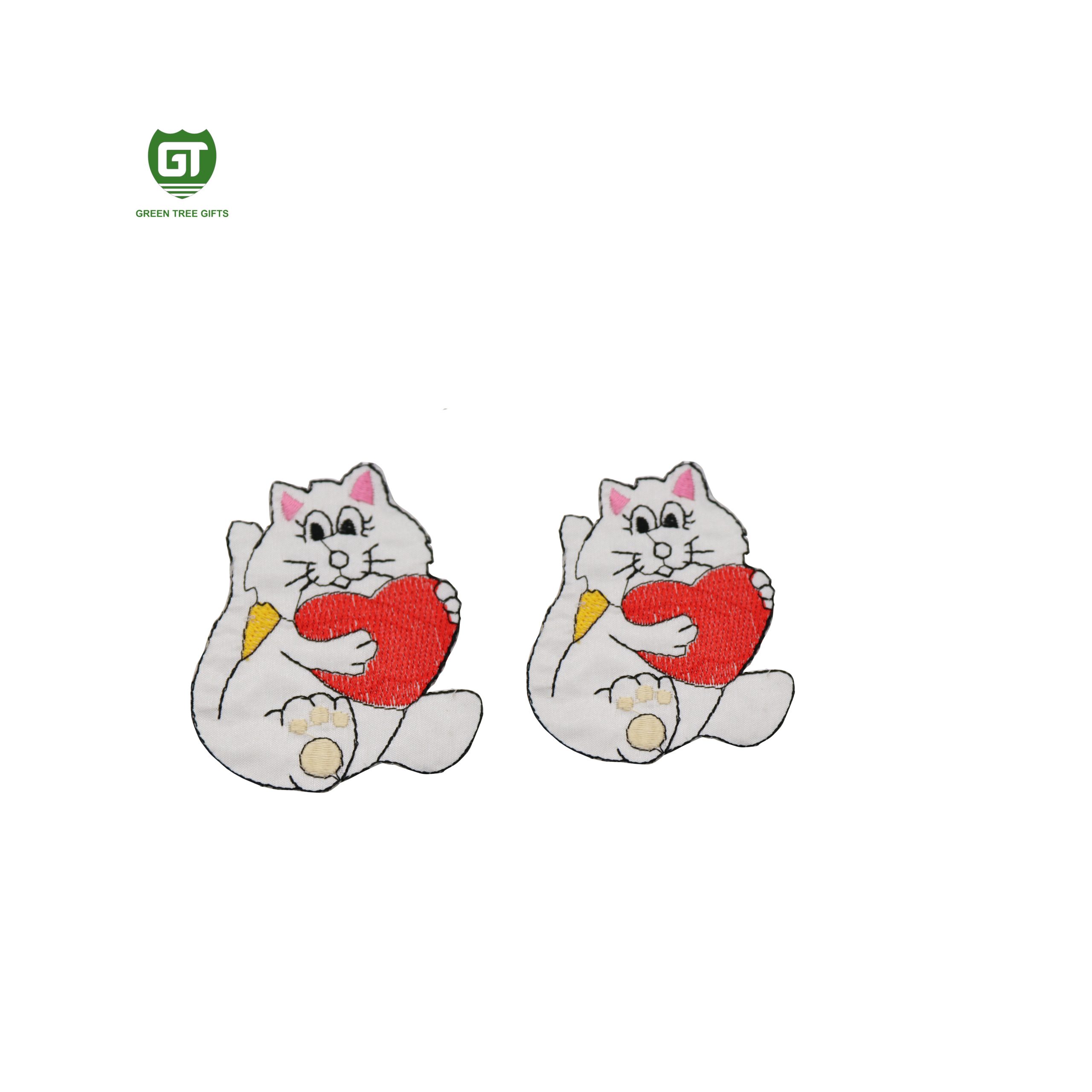 Cartoon White Cat Embroidery Patches