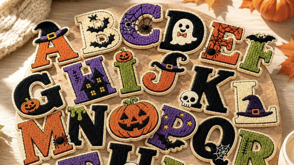 Halloween embroidery patches