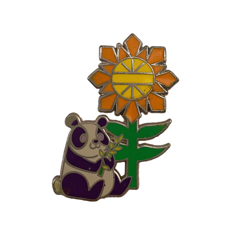 Panda Sunflower Lapel Pin