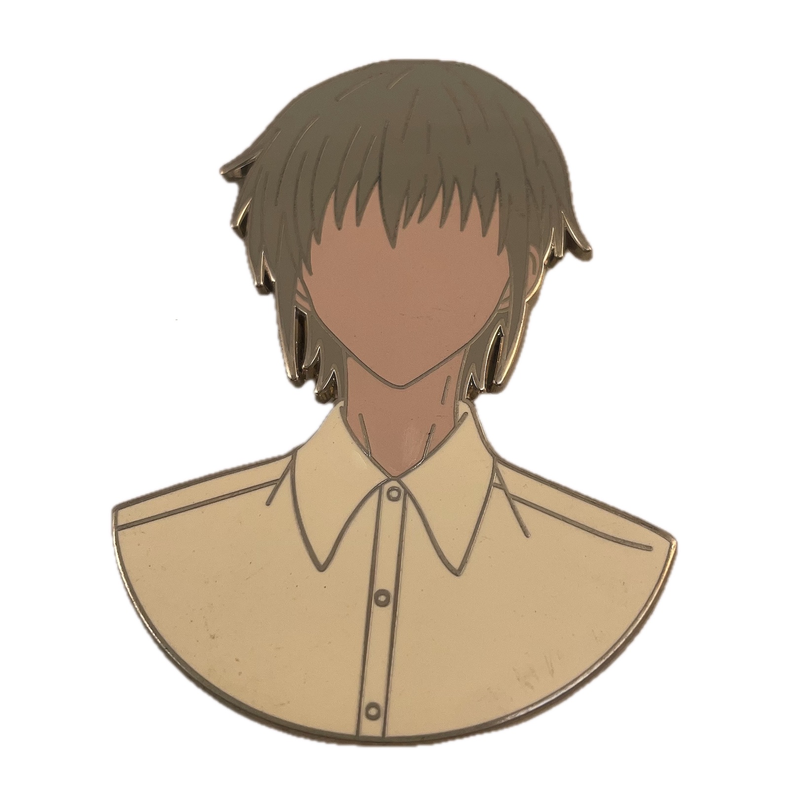 Faceless Anime Boy Enamel Pin