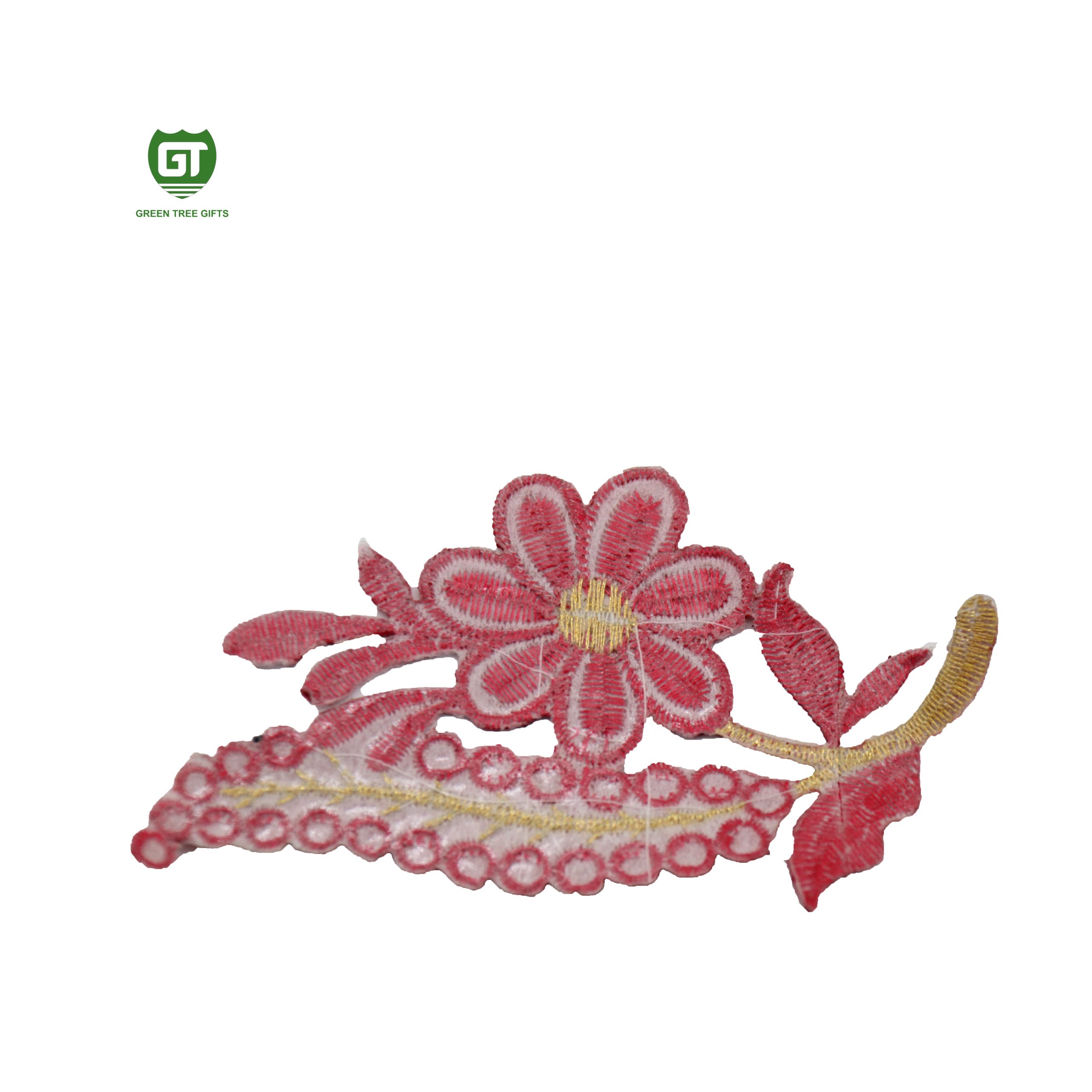 Vintage Red Blossom Embroidery Patches