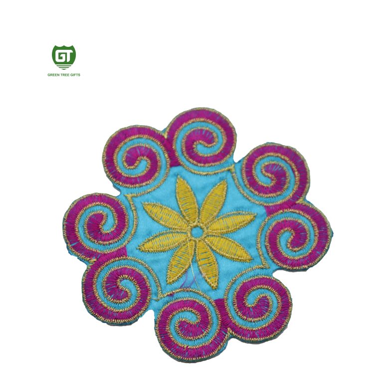 Boho Spiral Flower Embroidery Patches