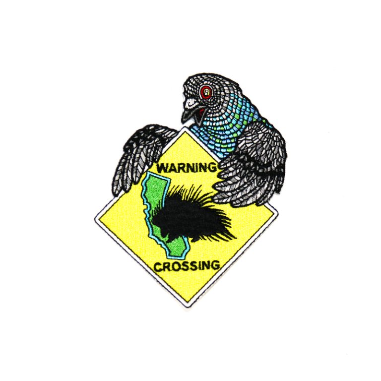 Warning Pigeon Embroidery Patches