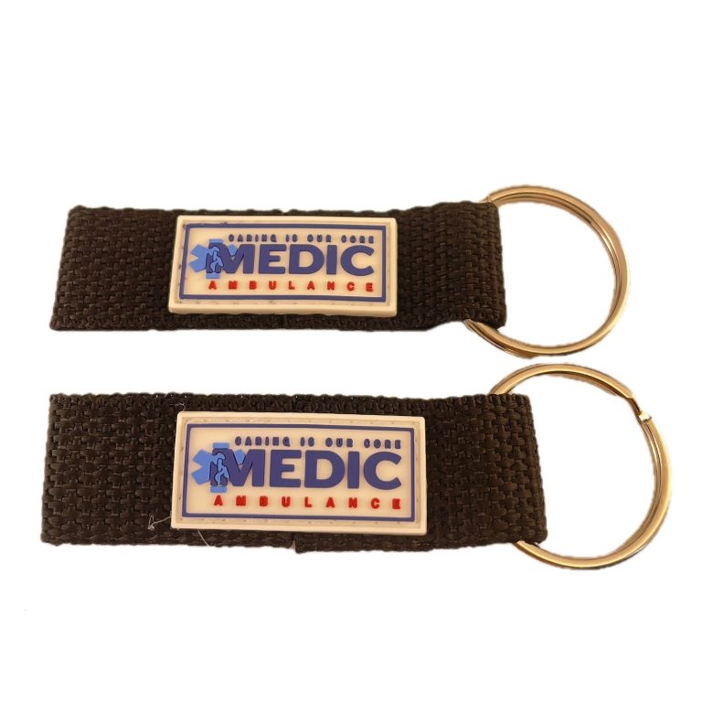 Custom Woven Strap PVC Keychain